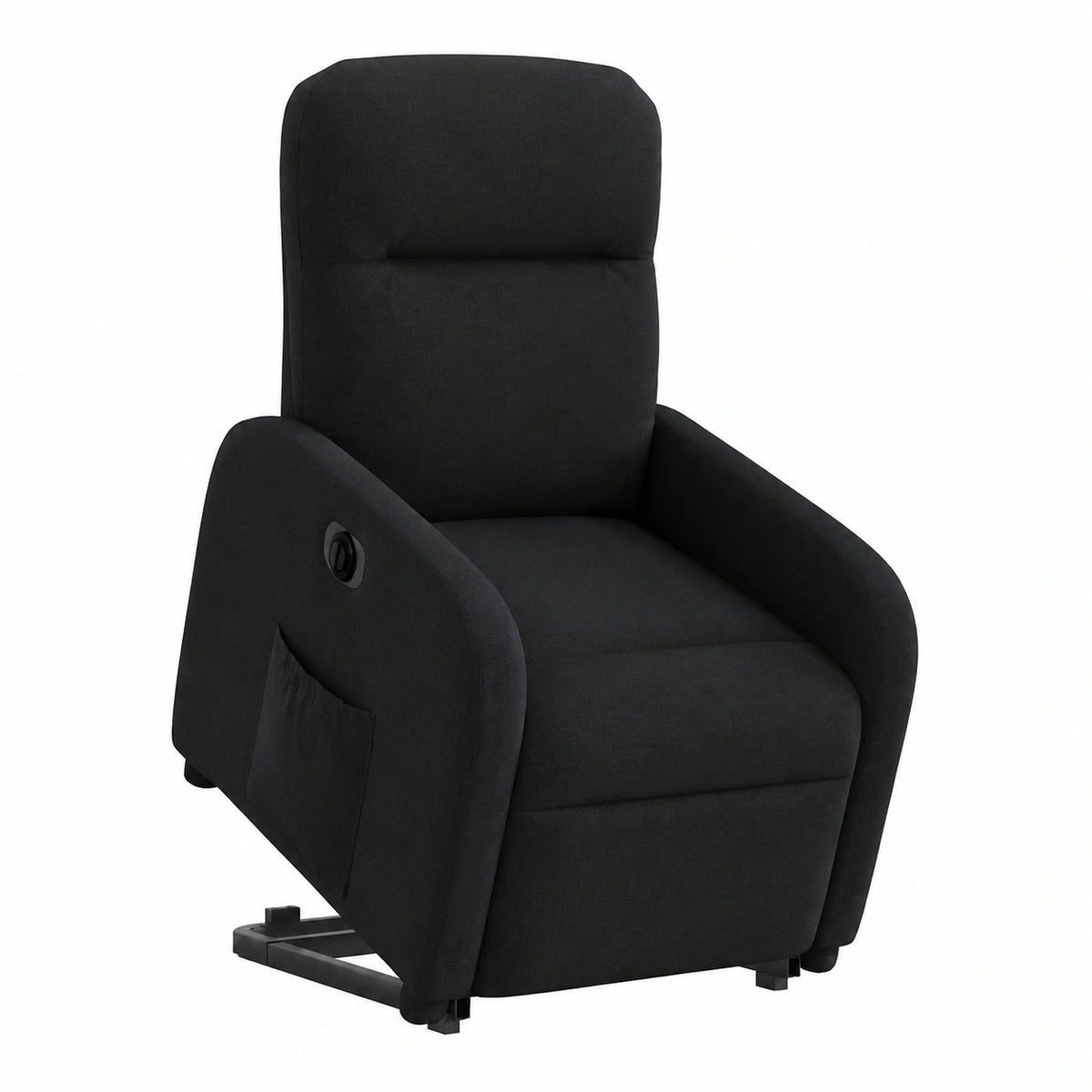 Poltrona Reclinabile Elettrica Nera in Tessuto Comfort