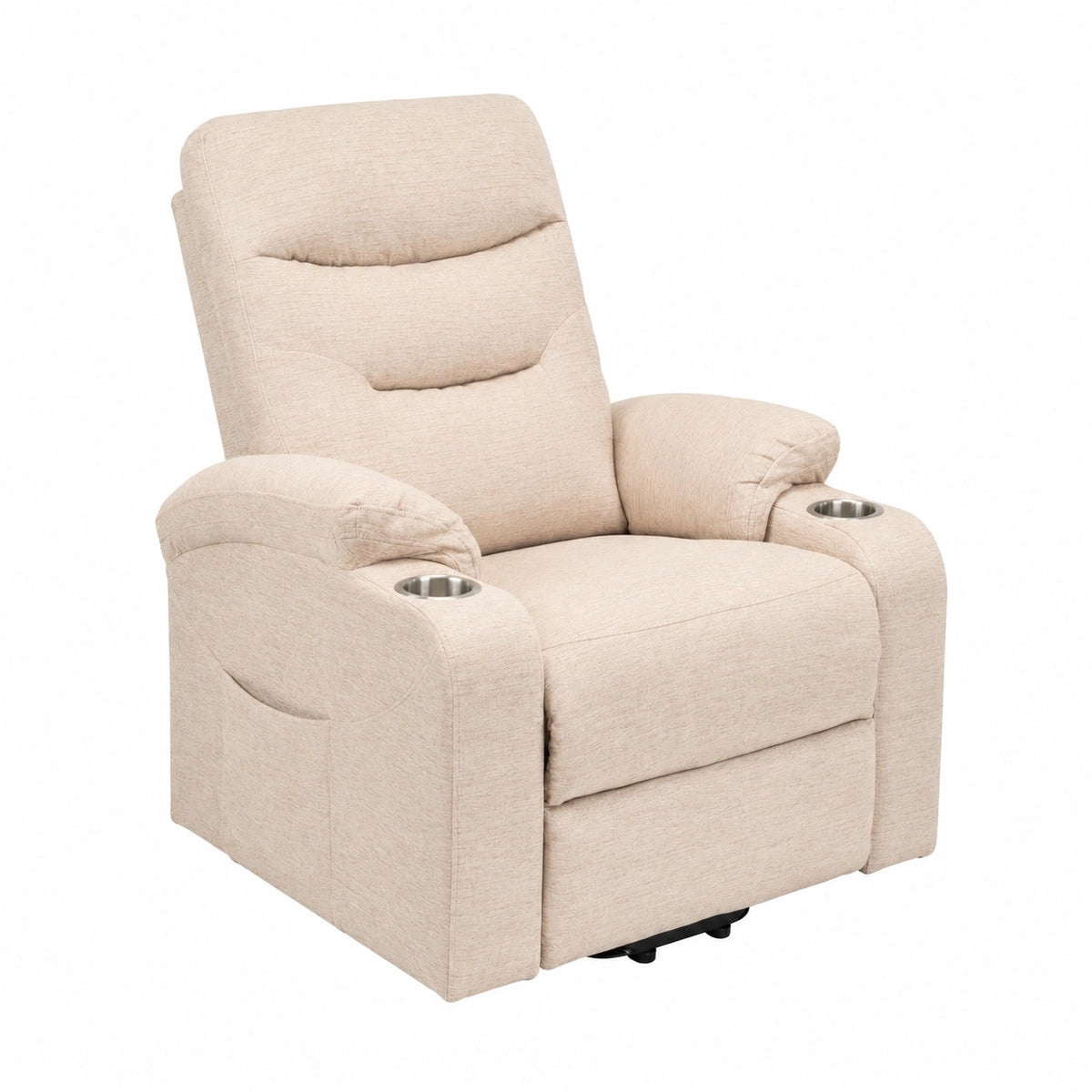 Poltrona Relax Elettrica Alzapersona con Massaggio e Riscaldamento, Reclinabile e Ergonomica in Tessuto