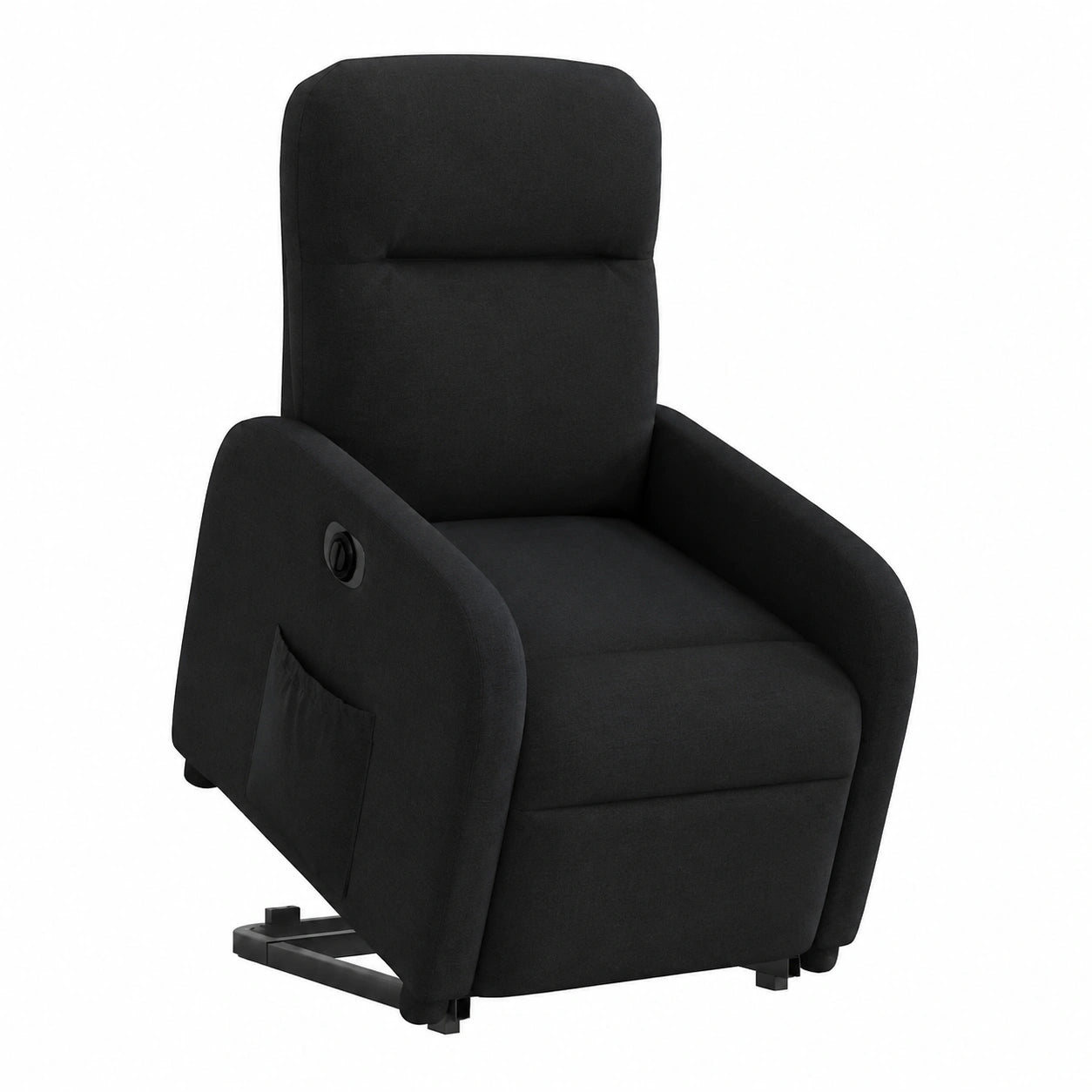 Poltrona Reclinabile Elettrica Nera in Tessuto Comfort