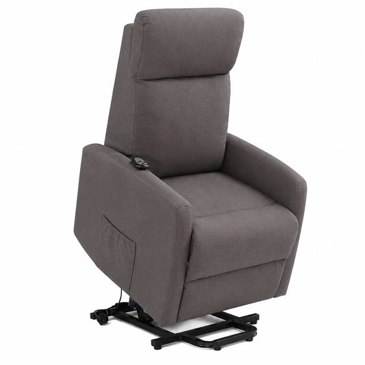 Poltrona Relax Elettrica per Anziani Seattle Plus con 1 o 2 Motori, Tessuto Antimacchia Fango