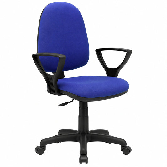 Sedia da Ufficio Girevole BLU con Schienale e Sedile Regolabili, Certificata CATAS