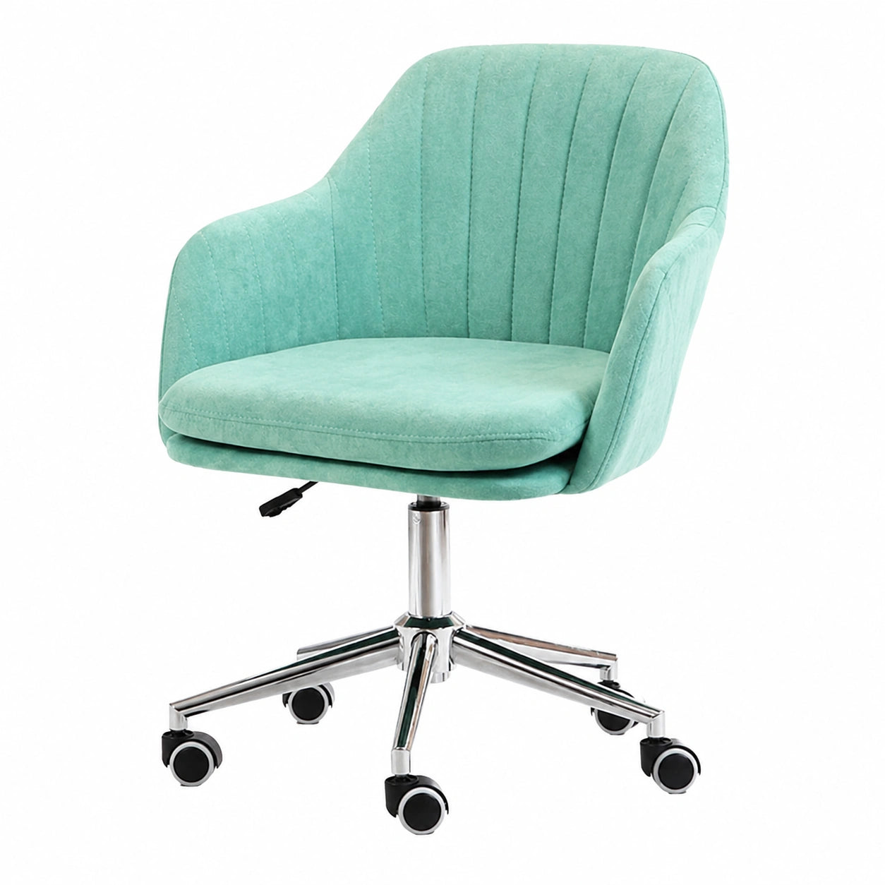 Sedia Ufficio Ergonomica in Lino, Girevole e Regolabile con Cuscino di Sicurezza