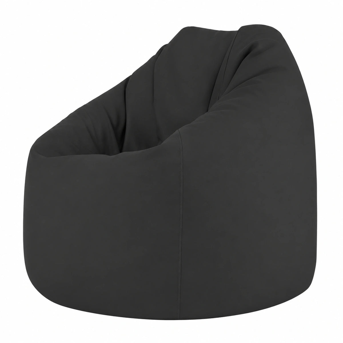 Pouf TERA Nero in Eco Pelle Sfoderabile - 78x78x93 cm