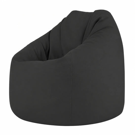 Pouf TERA Nero in Eco Pelle Sfoderabile - 78x78x93 cm