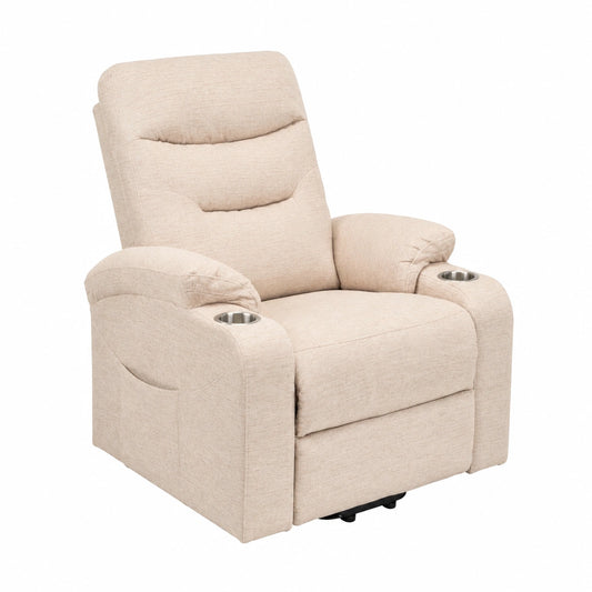 Poltrona Relax Elettrica Alzapersona con Massaggio e Riscaldamento, Reclinabile e Ergonomica in Tessuto