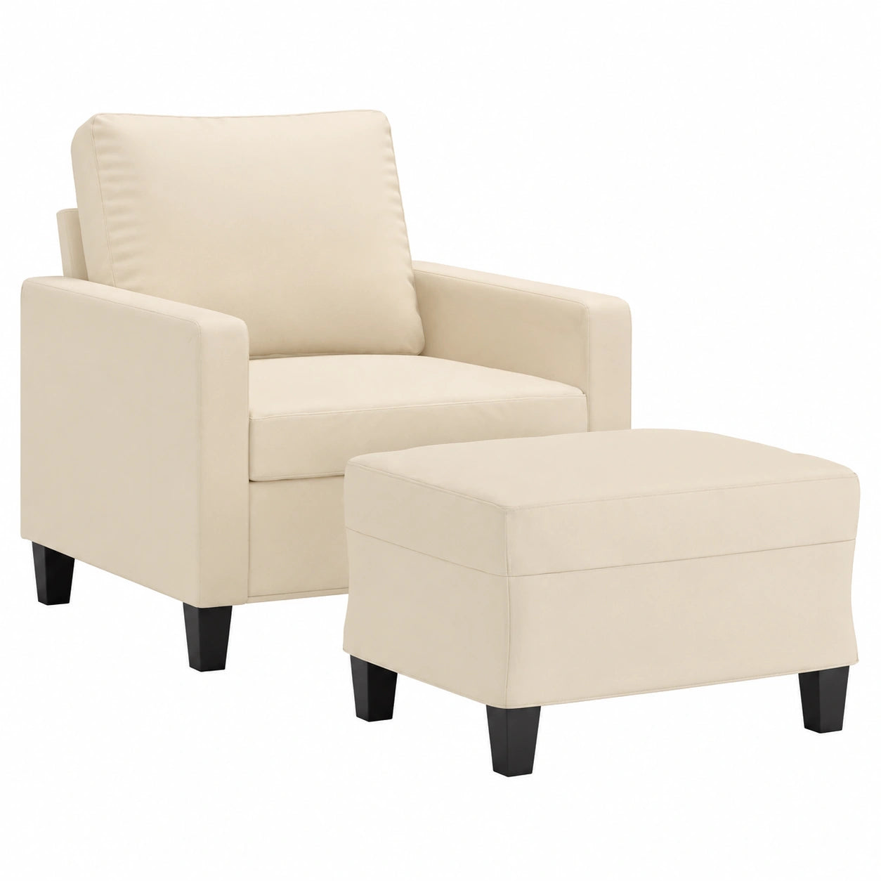 Poltrona reclinabile in similpelle con poggiapiedi, 60 cm, perfetta per soggiorno e relax