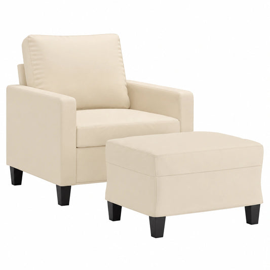 Poltrona reclinabile in similpelle con poggiapiedi, 60 cm, perfetta per soggiorno e relax