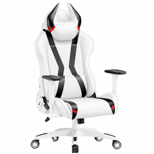 Poltrona Gaming Ergonomica DIABLO X-Horn 2.0 con Braccioli 3D e Supporto Lombare, Bianco